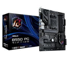 ASRock Asrock B550 PG Riptide AMD B550 Matična plošča ATX za procesorje Ryzen 5000 in 3000, podpora za DDR4, 128 GB, RAID