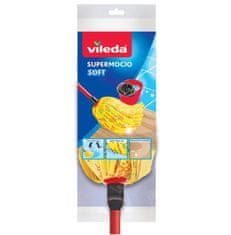 Vileda Nadomestni mop Vileda Soft - rumena viskoza, enojni pak, združljiv s 3 Action Velour, Microfibre & Clean, Microfibre & Power