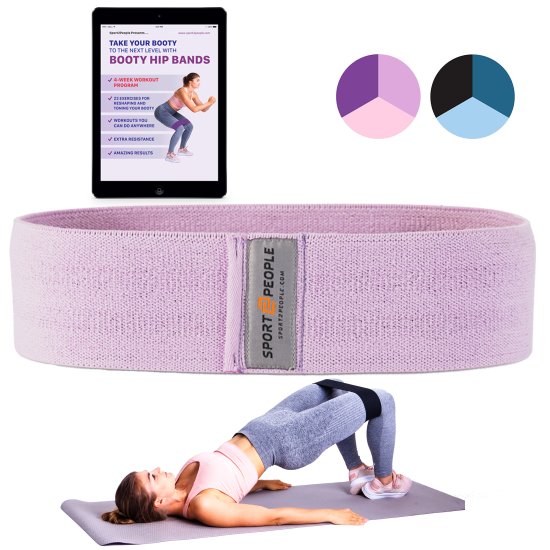 Sport2People Booty Hip Bands – Tekstilne elastike za zadnjico, noge in boke