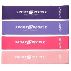 Sport2People Booty Shape Bands – Komplet 4 elastičnih trakov za oblikovanje zadnjice in nog