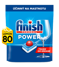 Finish Lemon Sparkle Power All in One tablete za pomivalni stroj, 80 kosov