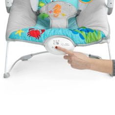 Baby Einstein Kick to It Neptun Glasbeni vibracijski ležalnik z lučkami do 9 kg