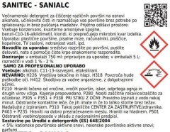 Sanitec Večnamensko čistilo Sanialc / 750ml