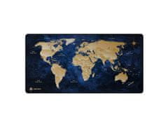 Maxi podloga za miško Natec WORLD, 80x40cm, modra