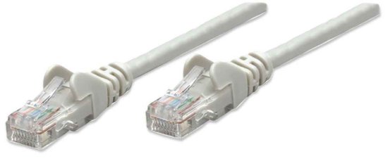 Intellinet Intellinet omrežni kabel Cat6, dolžina 0,5m, siva, CCA, U/UTP, RJ45, zlata stikala, snagless, življenjska garancija