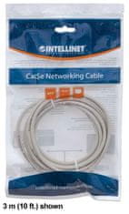 Intellinet Intellinet omrežni kabel Cat6, dolžina 0,5m, siva, CCA, U/UTP, RJ45, zlata stikala, snagless, življenjska garancija