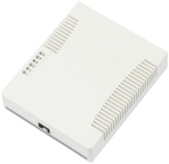 Mikrotik Mikrotik RB260GS Gigabit Ethernet PoE stikalo, 5 RJ-45 portov, belo, delovna temperatura -25 do 65 °C, 6W