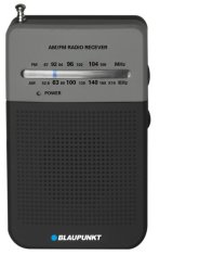 Blaupunkt Prenosni radio Blaupunkt PR3BK v črni barvi, FM/AM, z zvočnikom, napajanje z baterijami AA, kompakten dizajn.