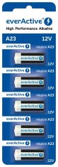 everActive Alkaline baterije everActive A23 12V - paket 5 kosov v blisterju, enkratna uporaba, dolga vzdržljivost