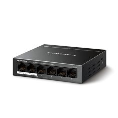 Mercusys Mercusys 6-portni 10/100Mbps namizni switch z 4-portnim PoE+ upravljanjem in črno barvo