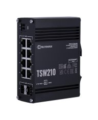 Teltonika Teltonika TSW210 - Unmanaged Gigabit Ethernet Switch, aluminijasta ohišje, 8 portov, IP30, -40 do 75 °C, DIN in stenska montaža