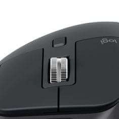 Logitech Logitech MX Master 3s za poslovne uporabnike - Ergonomična brezžična miška z lasersko tehnologijo, 8000 DPI, grafitna barva