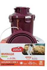 Steklenica 2v1+ 2 skodelici BIVOUAK 2x350ml rdeča Zolux