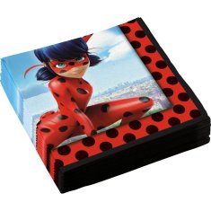 Amscan Serviete 20 kosov 33x33cm Čudežni - Ladybug -