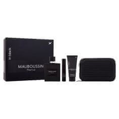 Mauboussin Pour Lui In Black Set parfumska voda 100 ml + gel za prhanje 75 ml + parfumska voda 20 ml + torbica za čez ramo za moške