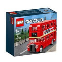 LEGO LEGO CREATOR 40220 London Bus - Gradite ikonični londonski avtobus s 118 kosi, primerno za otroke od 7. leta naprej.