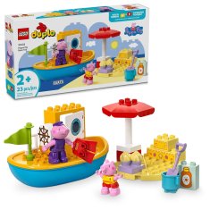 LEGO LEGO DUPLO 10432 Plovba s Peppa Pig - Ustvarjalni komplet za otroke od 2. leta starosti z 23 elementi in 2 minifiguricama