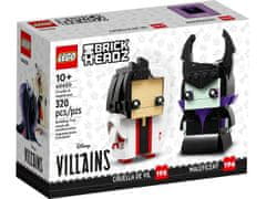 LEGO LEGO BrickHeadz 40620 Cruella in Maleficent - zbirateljski komplet za otroke od 10 let naprej, 320 elementov