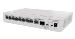 Huawei HUAWEI eKit S110-8P2ST, unmanaged L2 gigabit Ethernet switch, 8 portov, PoE, sivo, 155 W, 24 A, rackmountable