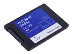 WD Western Digital Blue SA510 2.5" 2 TB SSD, Serial ATA III, visoka hitrost in zanesljivost za prenosne računalnike in PC.