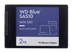 WD Western Digital Blue SA510 2.5" 2 TB SSD, Serial ATA III, visoka hitrost in zanesljivost za prenosne računalnike in PC.