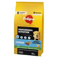 Pedigree PEDIGREE Profesionalna prehrana Junior s perutnino in zelenjavo za srednje in velike pasme - suha hrana za pse, 12 kg