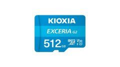 KIOXIA Kioxia LMEX2L512GG2 512GB MicroSDHC UHS-III, vodoodporen, zaščitni, 100MB/s branja, 50MB/s pisanja, modra barva