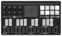 Korg Korg nanoKEY Studio - MIDI USB kontroler, 25 tipk, črn, z baterijami in USB kablom, idealen za ustvarjanje glasbe