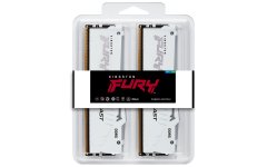 Kingston Kingston FURY Beast 32GB DDR5 6000MT/s CL36 DIMM (2x16GB) Bele RGB EXPO - Visoka zmogljivost za PC gamerje