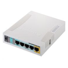 Mikrotik Mikrotik RB951Ui-2HnD, bele Power over Ethernet (PoE), 2.4 GHz, 5 Ethernet priključkov, 128 MB RAM, idealen za domače omrežje