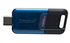 Kingston Kingston Technology DataTraveler 128GB USB-C 3.2 Gen 1 - Hiter prenos podatkov do 200MB/s, črna barva, kompaktna zasnova