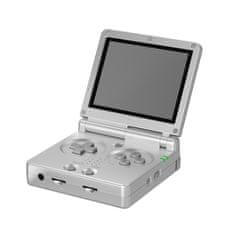 slomart Retro igralna konzola ANBERNIC RG35XX SP Silver - prenosna, 3.5" LCD, podpora za emulatore in večformatno predvajanje