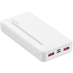 slomart Havit PB92 20000mAh Powerbank - univerzalni polnilec za 2 napravi, LED indikatorji, bele barve, LiPo baterija