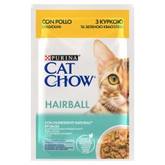 slomart PURINA Cat Chow Mokra Hrana za Mačke s Piščancem in Zeleno Fižolom - Kontrola Dlake, 85g