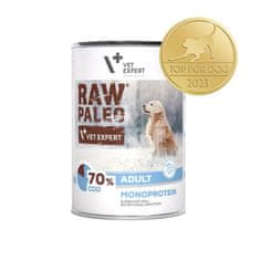 VetExpert VETEXPERT RAW PALEO Mokra hrana za pse z monoproteinom iz trske - 400 g, brez zrn, brez glutena, brez umetnih barvil