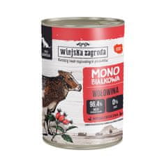 Wiejska Zagroda WIEJSKA ZAGRODA Monoprotein Goveje meso - mokra hrana za pse - 400 g, brezglutenska in brez dodanega sladkorja