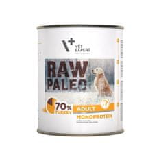 VetExpert RAW PALEO Monoprotein Puran - mokra hrana za odrasle pse - 800 g, brez glutena, brez piščanca, podpora pri prebavi