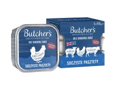 Butcher's BUTCHER'S Original Mix sočne pate za pse - mokra hrana - 4 x 150g, brez umetnih barvil, primerno za vse pasme