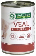 Nature's Protection NATURE'S PROTECTION Puppy Veal - mokra hrana za mladiče, brez glutena, 400 g, primerna za vse pasme, zdrava in naravna.