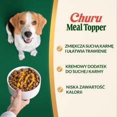 Inaba INABA Churu Meal Topper piščanec s sirom - pasja poslastica, 4 x 14 g, brez glutena, hipoalergena, primerno za vse pasme