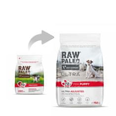 VetExpert RAW PALEO Ultra Mini Puppy Beef - suha hrana za mladiče majhnih pasem, 750 g brez glutena in umetnih barvil