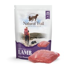 slomart NATURAL TRAIL Pouch Jagnjetina - mokra hrana za pse - 500g, brez zrn, brez glutena, primerna za vse pasme in učinke na prebavo