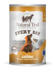 slomart NATURAL TRAIL Every Day vlažna pasja hrana z gosjo za vse pasme, brez piščanca, brez glutena, 400g