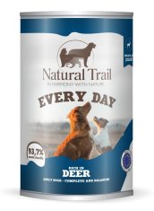 slomart NATURAL TRAIL Every Day - Mokra hrana za pse z divjačino, 400 g, brez glutena in soje, primerna za vse pasme.