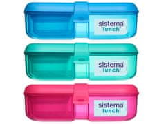 Sistema Sistema Lunch Trikomorna škatla za kosilo s posodico za jogurt 1,1 l, mešanica barv