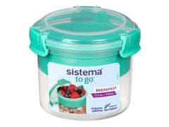 Sistema Sistema TO GO Posoda za zajtrk s skledo in žlico 530 ml, meta