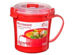 Sistema Sistema Microwave vrč za juho 656 ml, rdeč