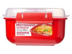 Sistema Sistema Microwave škatla za segrevanje hrane 525 ml, rdeča