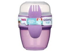 Sistema Sistema TO GO Škatla za prigrizke z dvema predaloma in vilicami 515 ml, mešanica barv