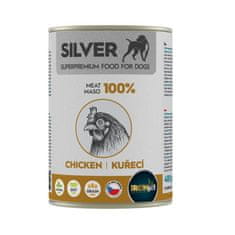 IRONpet Silver Dog Chicken 100% meso, konzerva 400 g